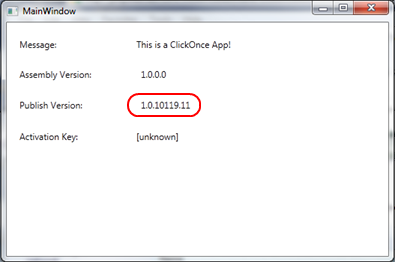Notice how the ClickOnce Publish Version revision number is now 11.
