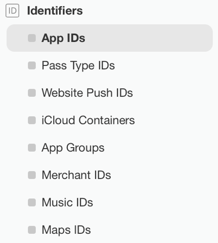 iOS push notifications - App ID