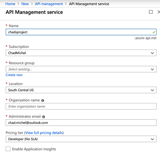 API Management service