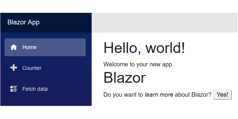 Blazor. Приложение на Blazor. Blazor vs. Blazor logo.