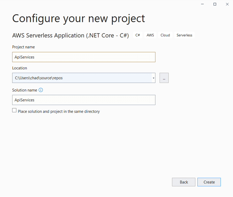 configure your new project