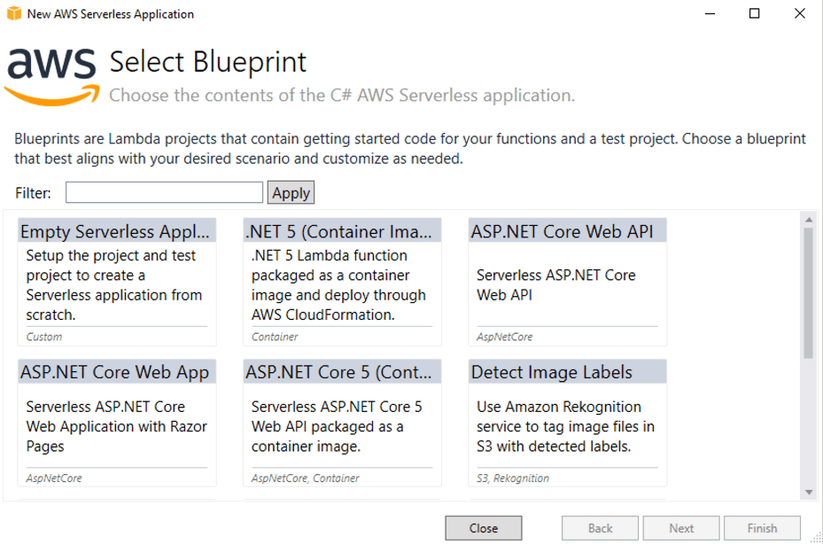 select blueprint