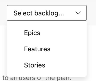 Select backlog