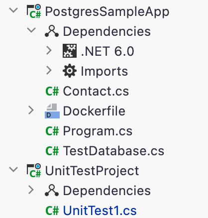 creating a console project and a unit test project