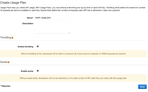 Create a Usage Plan