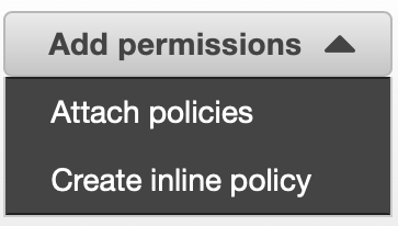 Add permissions menu