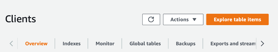Clients page of your DynamoDB Stream