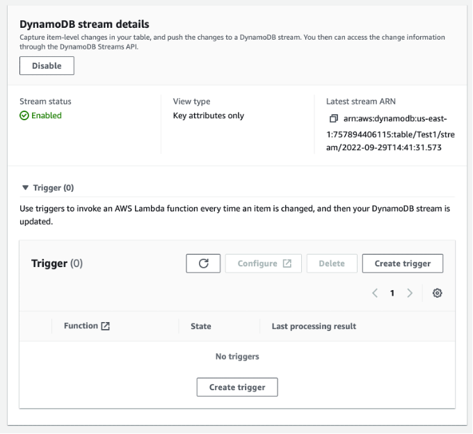 Creating a trigger for your DynamoDB stream